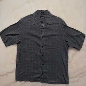 Y2K Claiborne 100% Silk Short Sleeve Cuban Camp Collar
